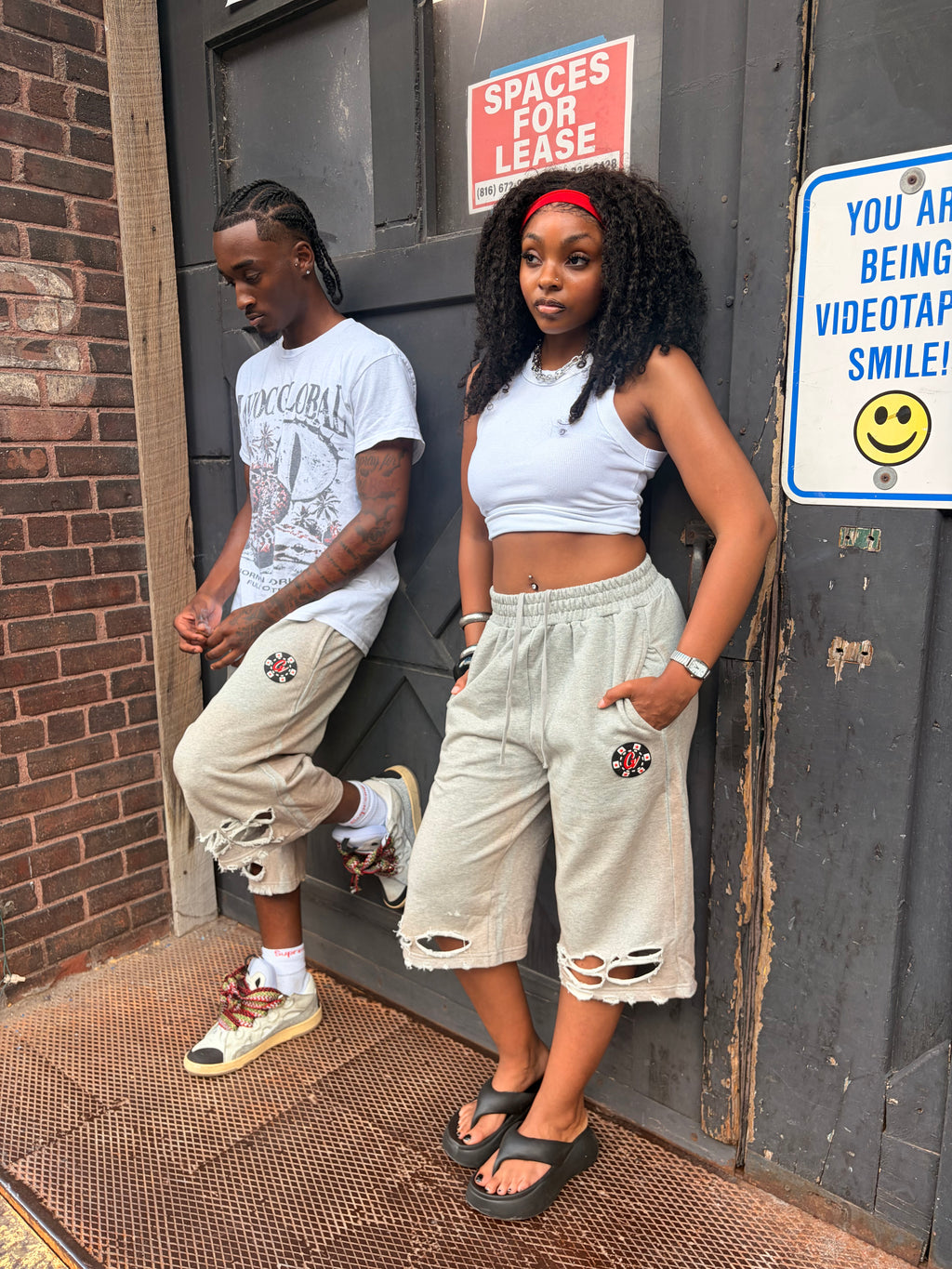 Gambino Frayed/Satined Shorts