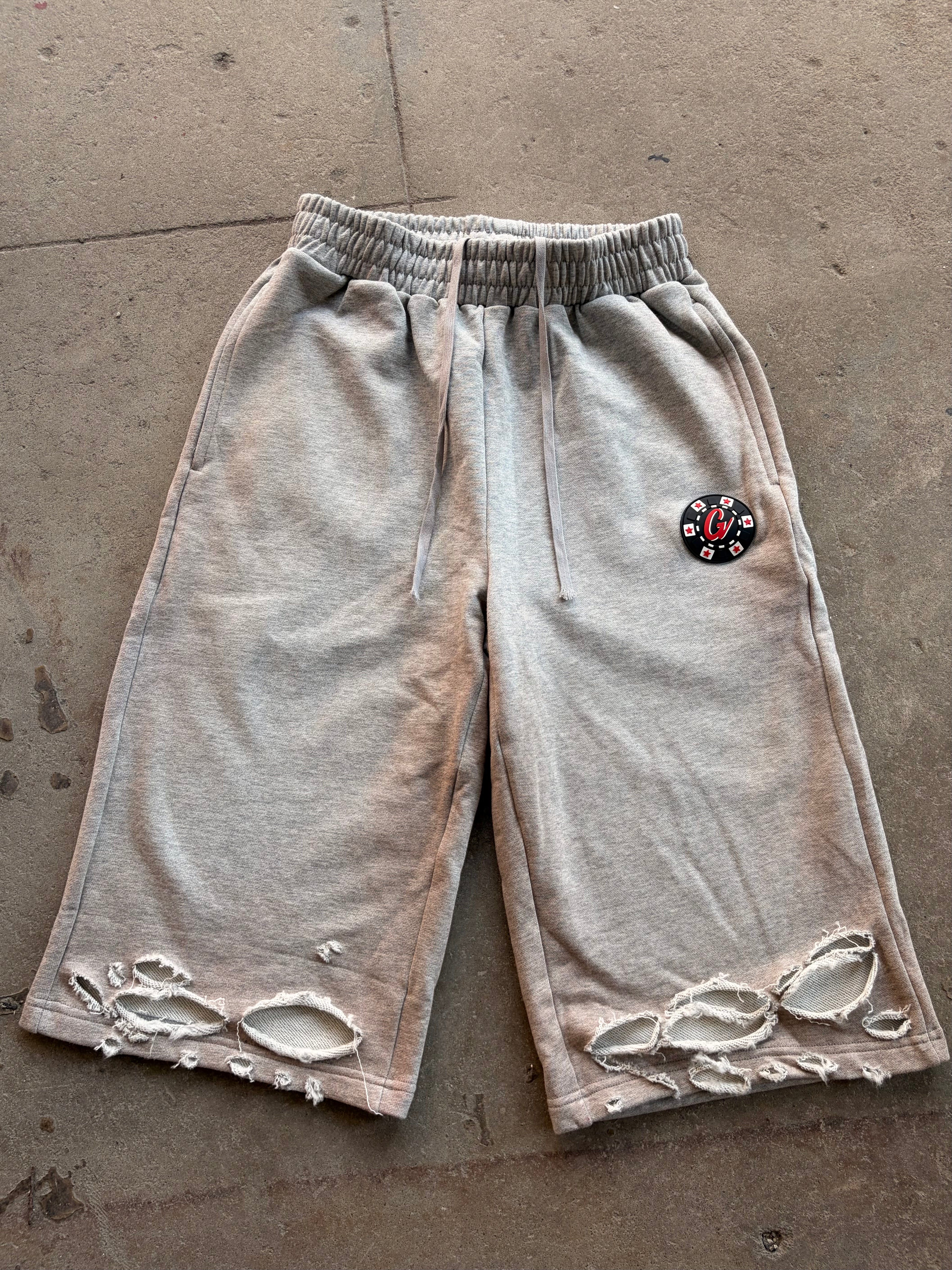 Gambino Frayed/Satined Shorts